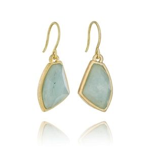 Gilded Reeds Aventurine Drop Earrings-e154g